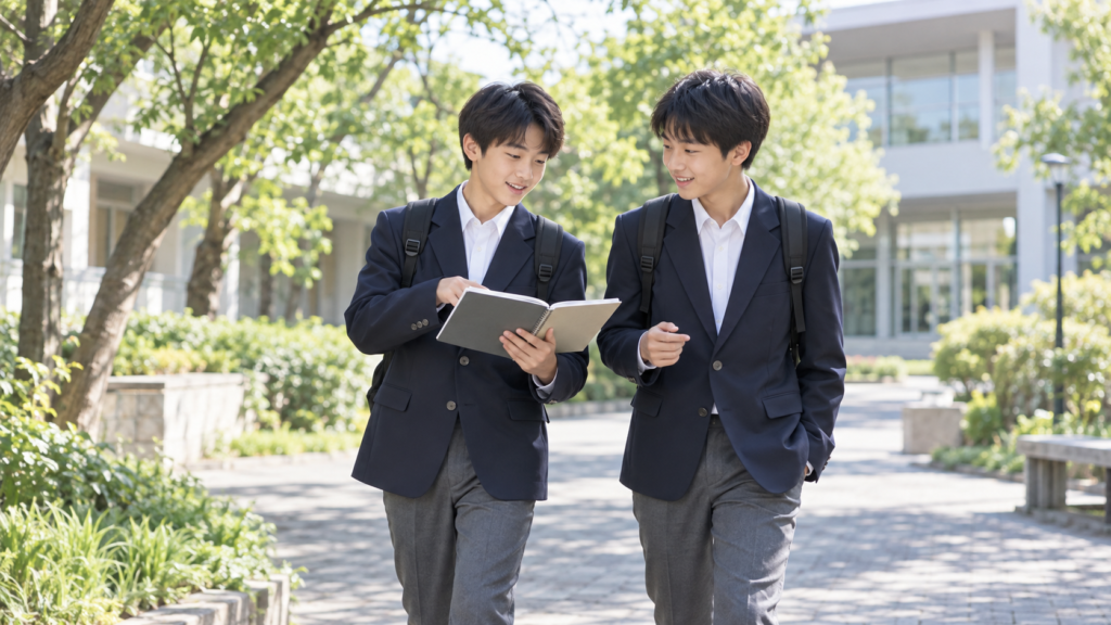 東京都の私立男子中学校10校｜首都圏模試・偏差値60～69の入試回で選ぶ【2027年4月入学向け】のアイキャッチイラスト