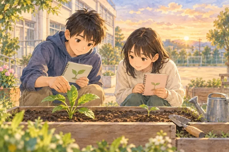星槎中学校の学びをイメージしたイラスト（AI生成）（AI生成のイメージイラスト）