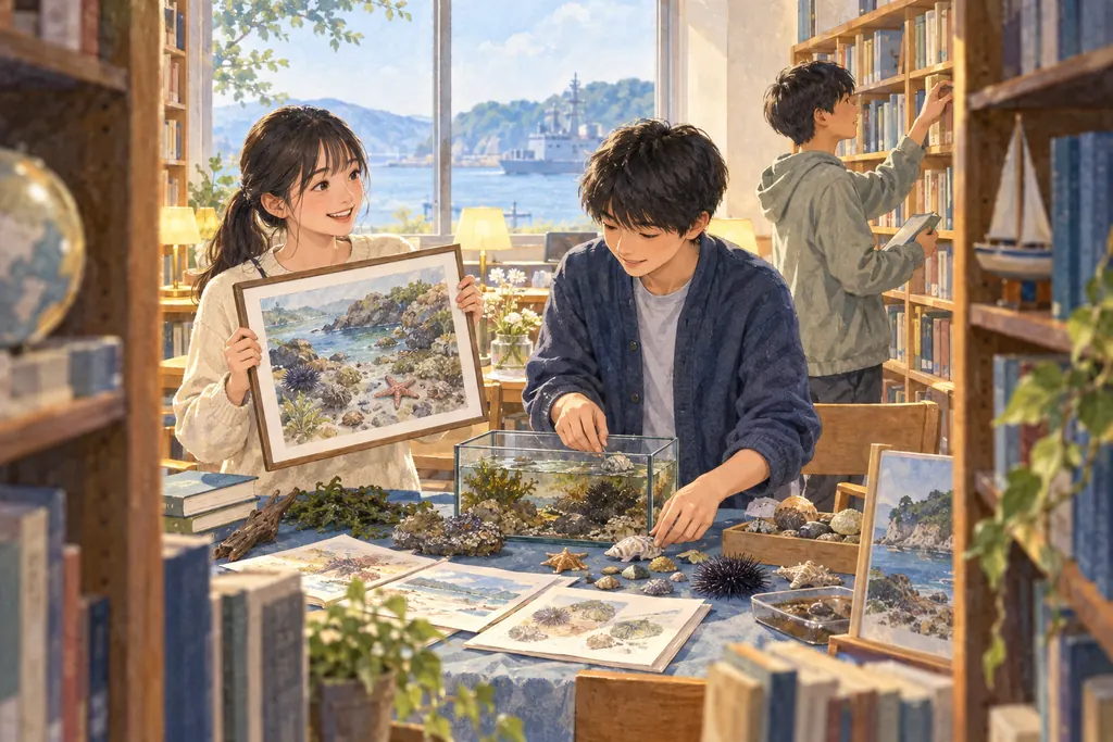 横須賀学院中学校の学びをイメージしたイラスト（AI生成）（AI生成のイメージイラスト）
