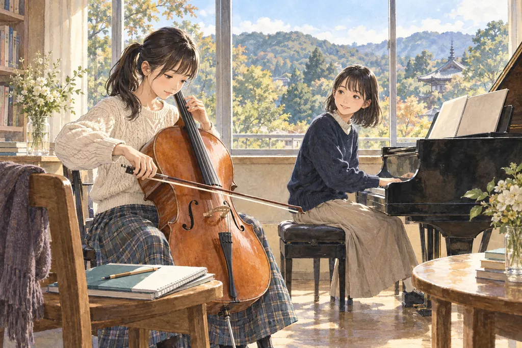 北鎌倉女子学園中学校の学びをイメージしたイラスト（AI生成）（AI生成のイメージイラスト）