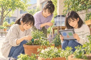 聖和学院中学校の学びをイメージしたイラスト（AI生成）（AI生成のイメージイラスト）