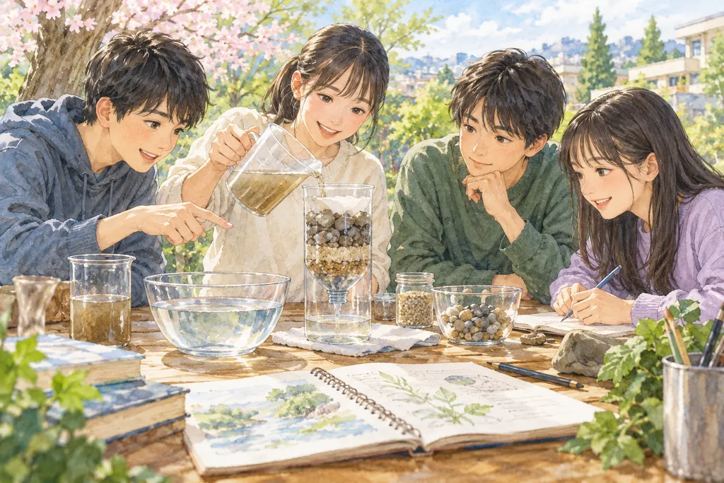 浦和学院中学校の学びをイメージしたイラスト（AI生成）（AI生成のイメージイラスト）