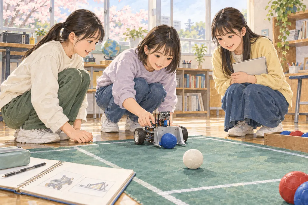 麴町学園女子中学校の学びをイメージしたイラスト(AI生成)(AI生成のイメージイラスト)