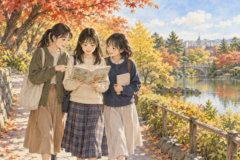 学習院女子中等科の学びをイメージしたイラスト（AI生成）（AI生成のイメージイラスト）