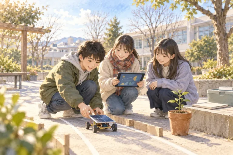郁文館中学校の学びをイメージしたイラスト（AI生成）（AI生成のイメージイラスト）