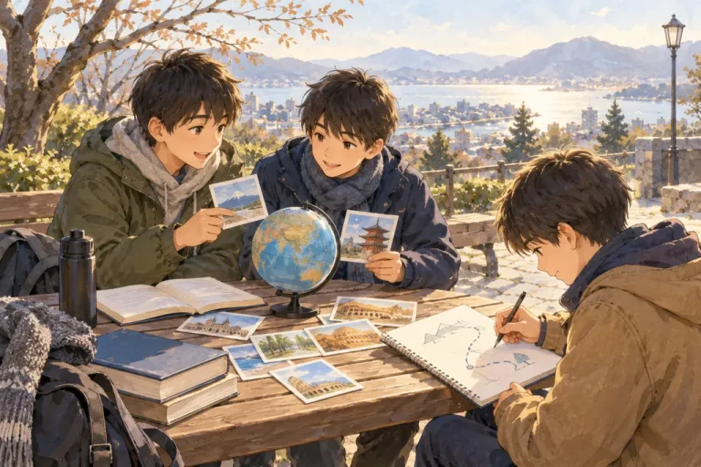 京華中学校の学びをイメージしたイラスト（AI生成）（AI生成のイメージイラスト）