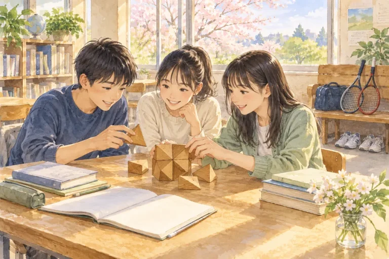 日本大学第一中学校の学びをイメージしたイラスト（AI生成）（AI生成のイメージイラスト）