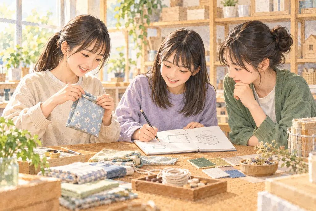 品川女子学院中等部の学びをイメージしたイラスト（AI生成）（AI生成のイメージイラスト）