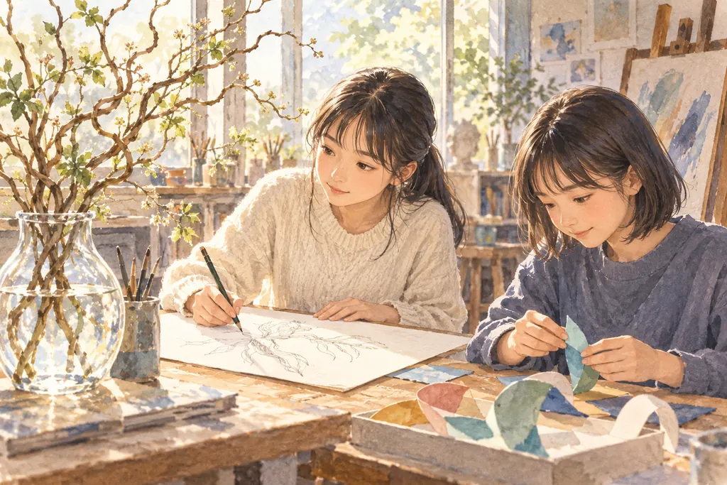 トキワ松学園中学校の学びをイメージしたイラスト(AI生成)(AI生成のイメージイラスト)