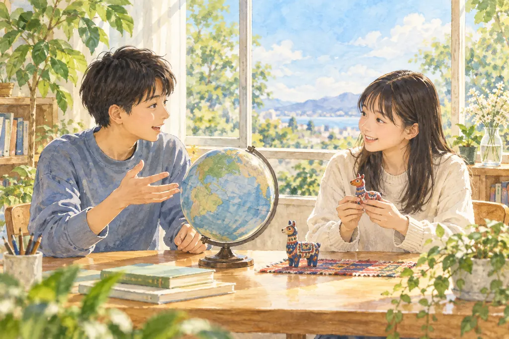 八雲学園中学校の学びをイメージしたイラスト（AI生成）（AI生成のイメージイラスト）