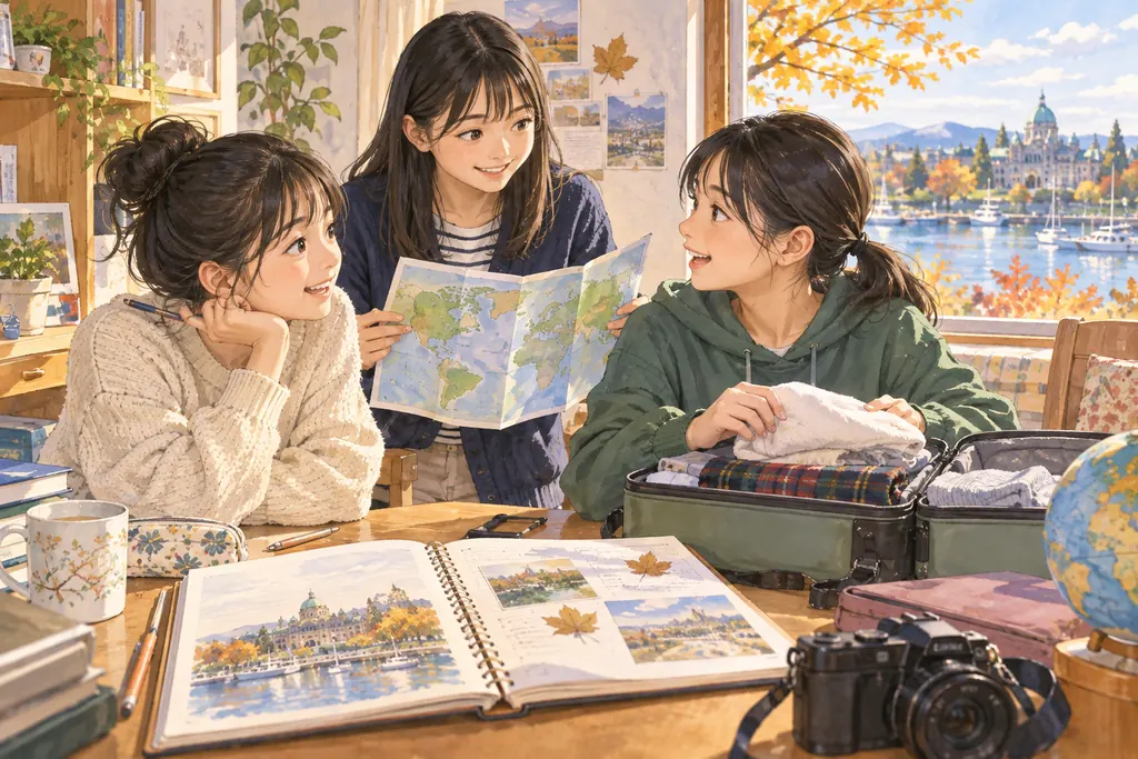 国本女子中学校の学びをイメージしたイラスト（AI生成）（AI生成のイメージイラスト）