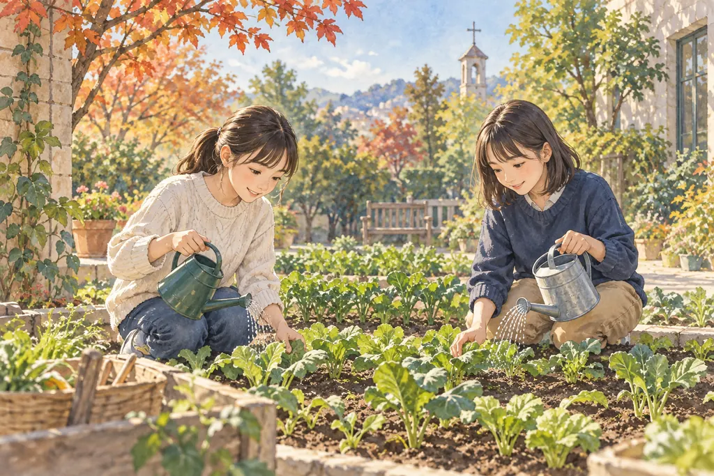恵泉女学園中学校の学びをイメージしたイラスト（AI生成）（AI生成のイメージイラスト）