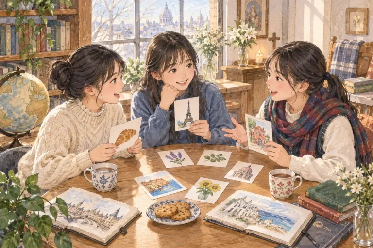 聖ドミニコ学園中学校の学びをイメージしたイラスト（AI生成）（AI生成のイメージイラスト）