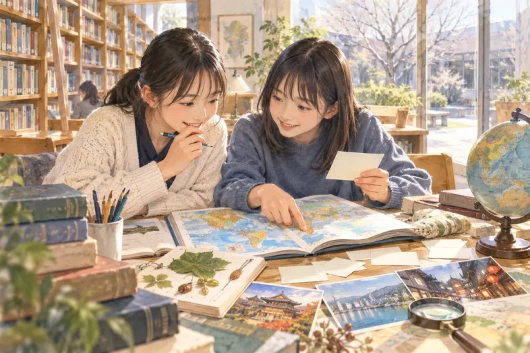 田園調布学園中等部の学びをイメージしたイラスト（AI生成）（AI生成のイメージイラスト）