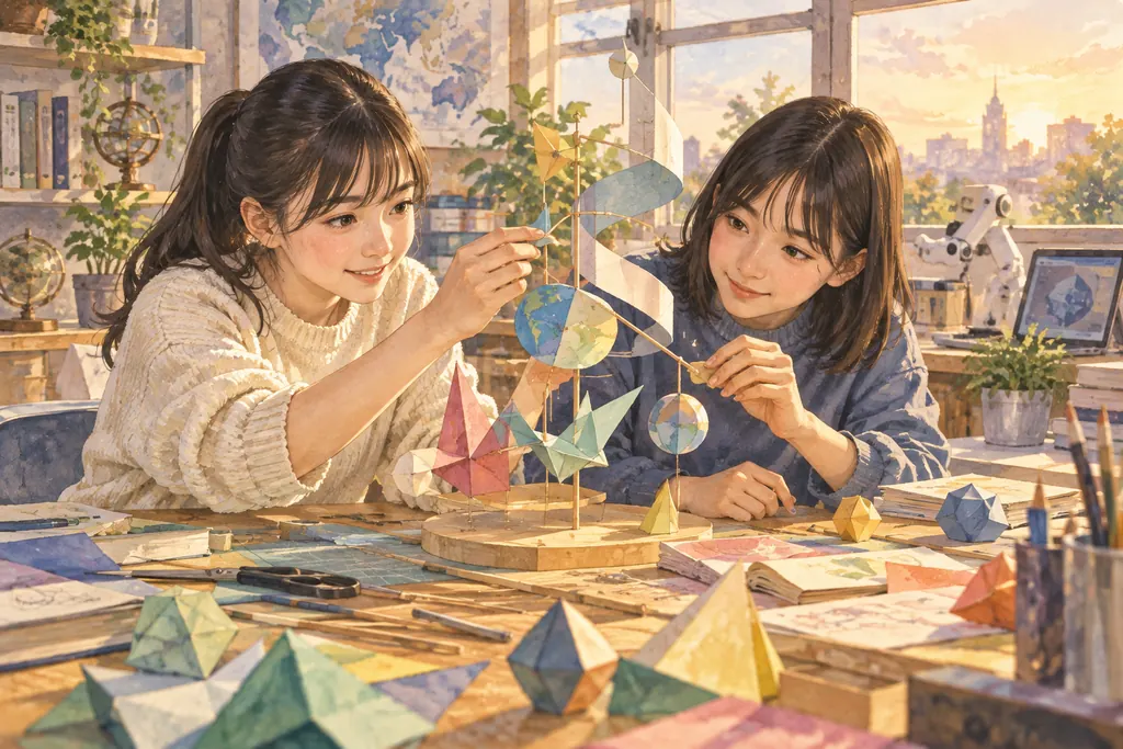 実践女子学園中学校の学びをイメージしたイラスト（AI生成）（AI生成のイメージイラスト）