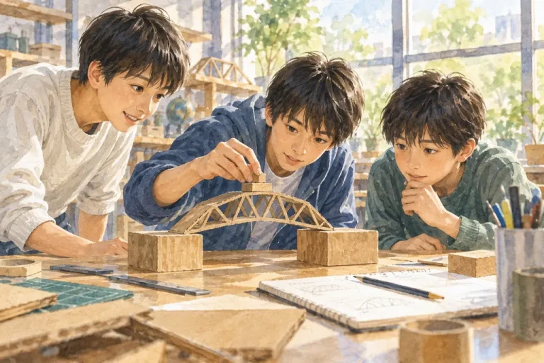 聖学院中学校の学びをイメージしたイラスト（AI生成）（AI生成のイメージイラスト）