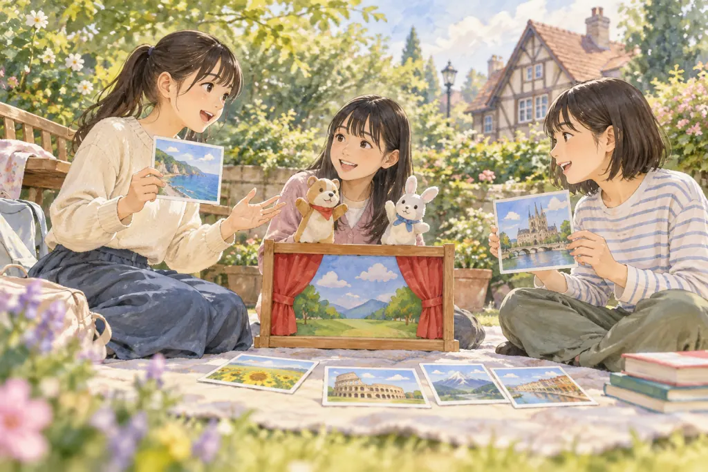 日本大学豊山女子中学校の学びをイメージしたイラスト(AI生成)(AI生成のイメージイラスト)
