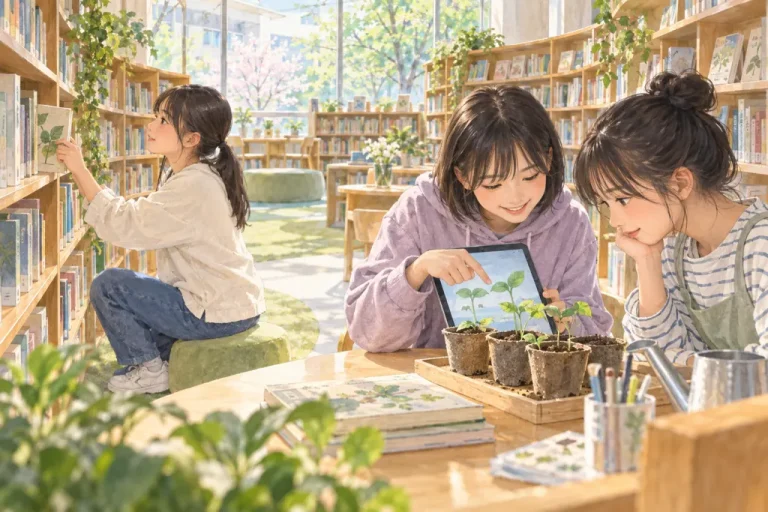 富士見中学校の学びをイメージしたイラスト（AI生成）（AI生成のイメージイラスト）