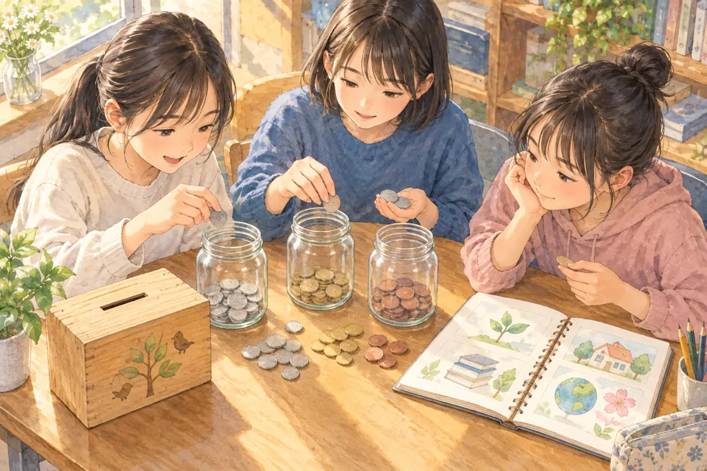愛国中学校の学びをイメージしたイラスト（AI生成）（AI生成のイメージイラスト）