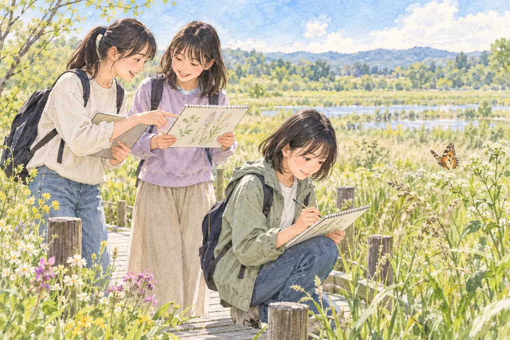 共立女子第二中学校の学びをイメージしたイラスト(AI生成)(AI生成のイメージイラスト)