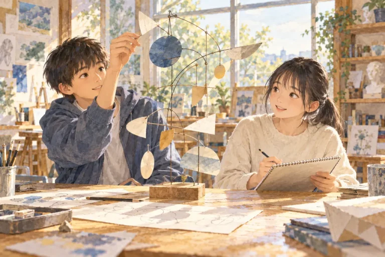 藤村女子中学校の学びをイメージしたイラスト（AI生成）（AI生成のイメージイラスト）