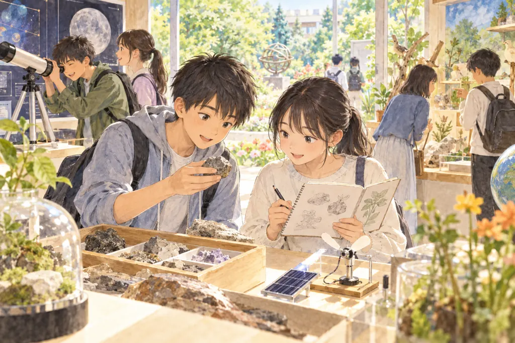 明星中学校の学びをイメージしたイラスト（AI生成）（AI生成のイメージイラスト）