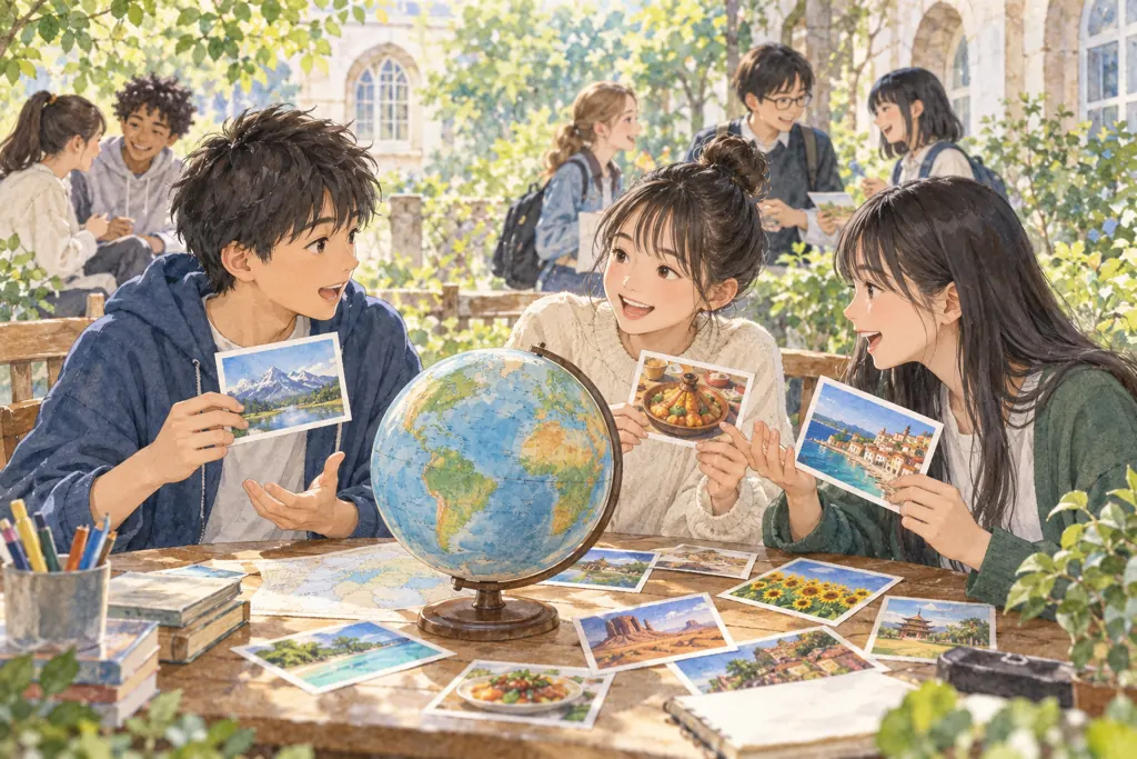 啓明学園中学校の学びをイメージしたイラスト（AI生成）（AI生成のイメージイラスト）