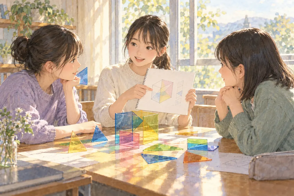桐朋女子中学校の学びをイメージしたイラスト（AI生成）（AI生成のイメージイラスト）