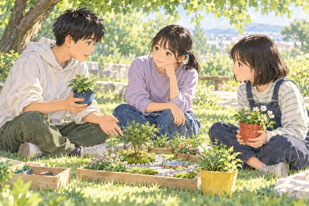 和光中学校の学びをイメージしたイラスト（AI生成）（AI生成のイメージイラスト）