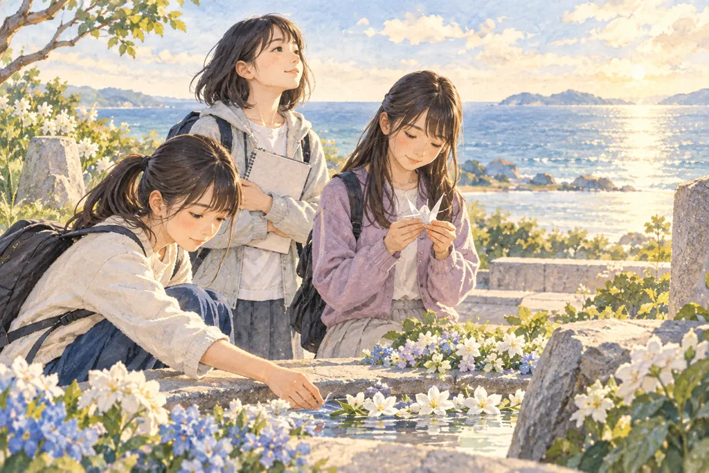 日本体育大学桜華中学校の学びをイメージしたイラスト（AI生成）（AI生成のイメージイラスト）