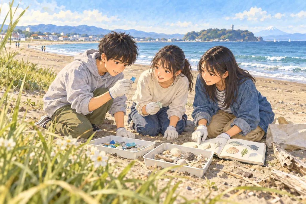湘南学園中学校の学びをイメージしたイラスト（AI生成）（AI生成のイメージイラスト）