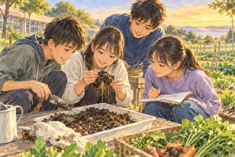 千葉明徳中学校の学びをイメージしたイラスト（AI生成）（AI生成のイメージイラスト）