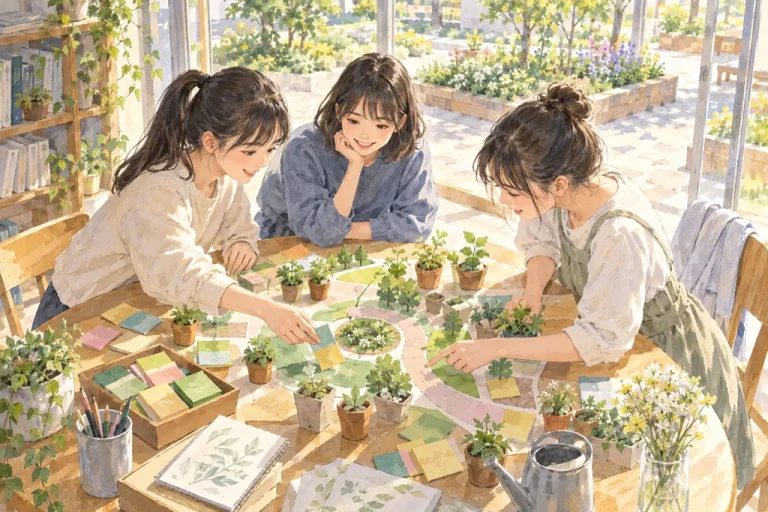 和洋国府台女子中学校の学びをイメージしたイラスト（AI生成）（AI生成のイメージイラスト）