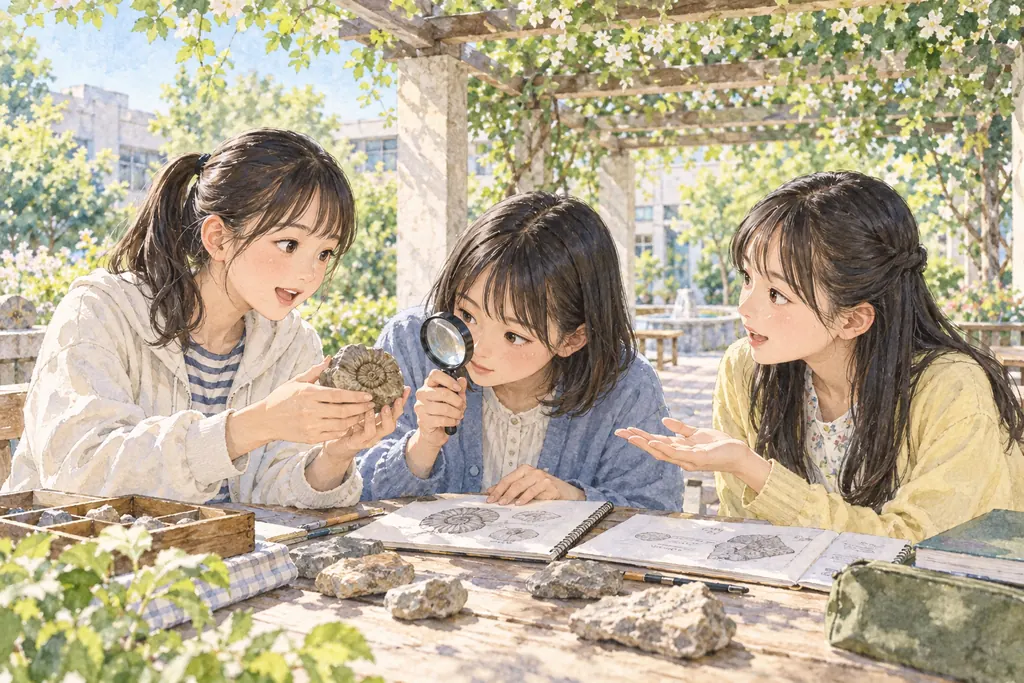 洗足学園中学校の学びをイメージしたイラスト（AI生成）（AI生成のイメージイラスト）