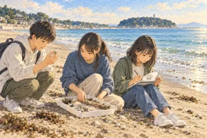 鎌倉国際文理中学校の学びをイメージしたイラスト（AI生成）（AI生成のイメージイラスト）