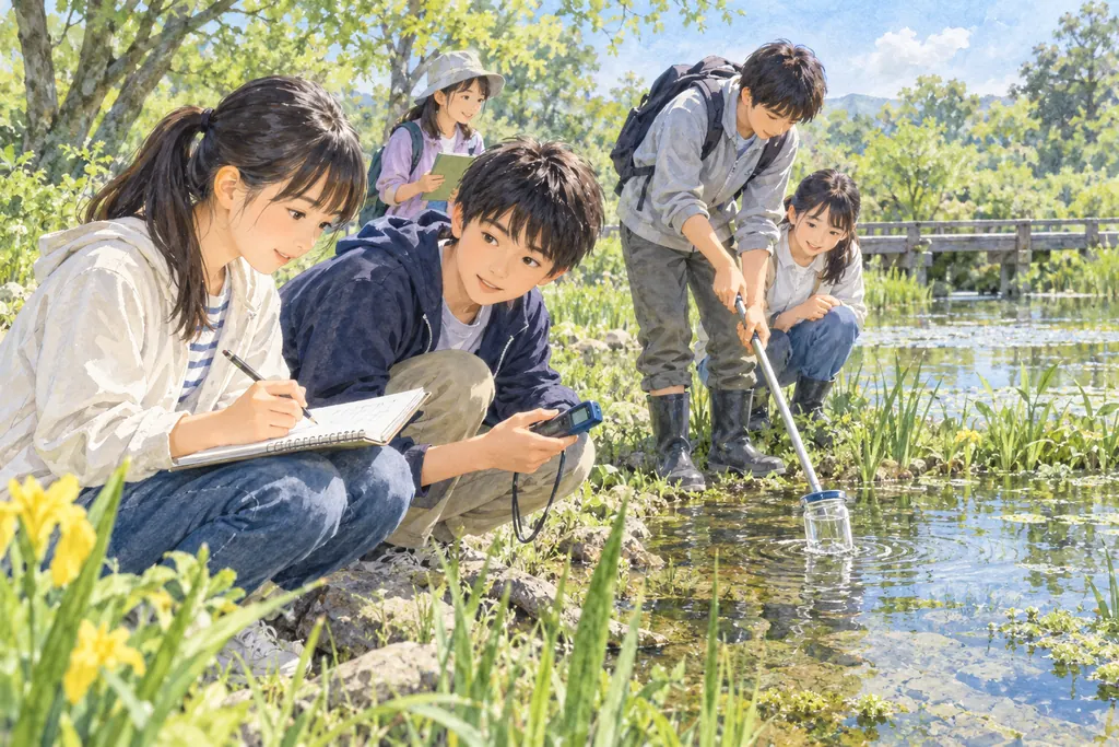 埼玉平成中学校の学びをイメージしたイラスト（AI生成）（AI生成のイメージイラスト）