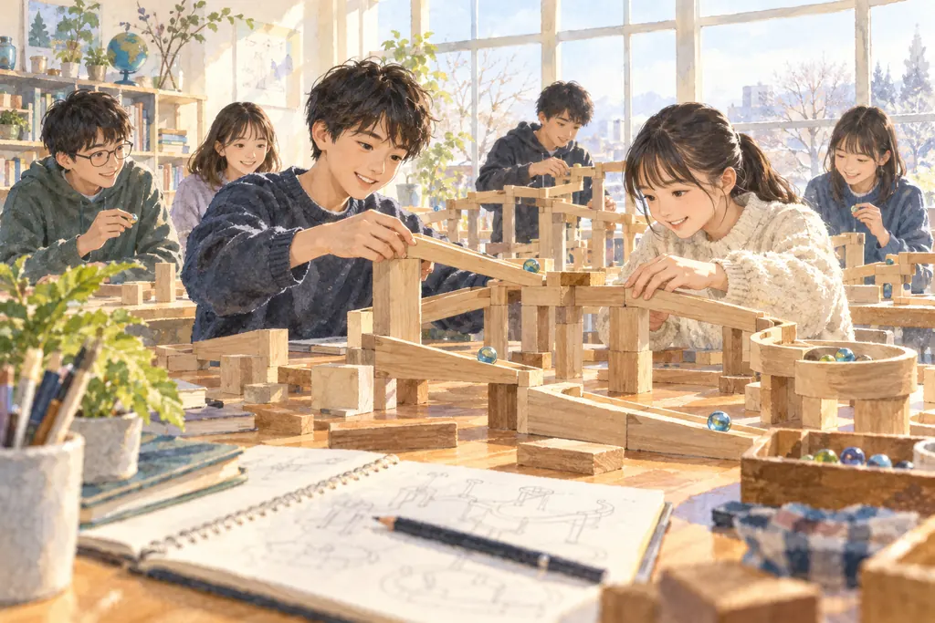 細田学園中学校の学びをイメージしたイラスト（AI生成）（AI生成のイメージイラスト）