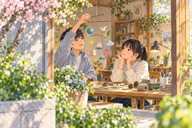 浦和実業学園中学校の学びをイメージしたイラスト（AI生成）（AI生成のイメージイラスト）
