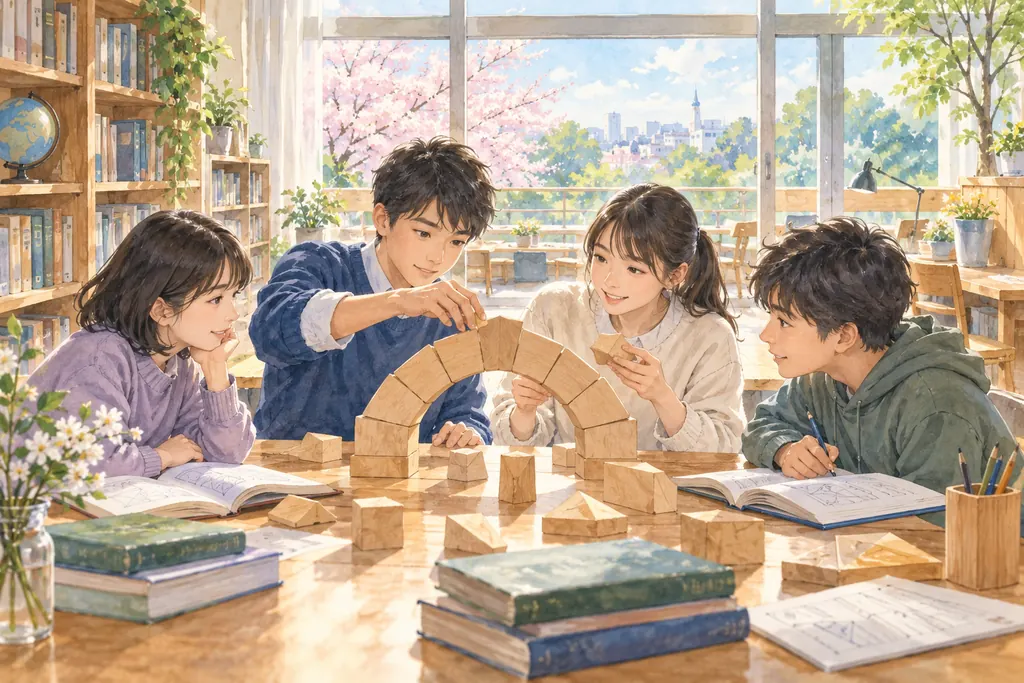 大宮開成中学校の学びをイメージしたイラスト(AI生成)(AI生成のイメージイラスト)