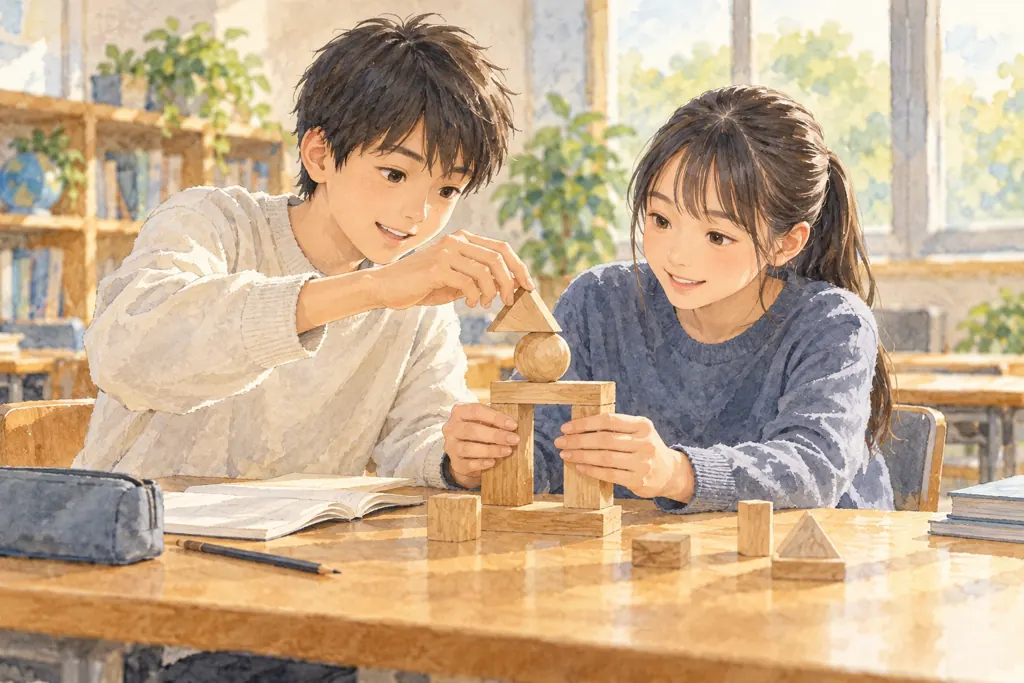 本庄東高等学校附属中学校の学びをイメージしたイラスト（AI生成）（AI生成のイメージイラスト）