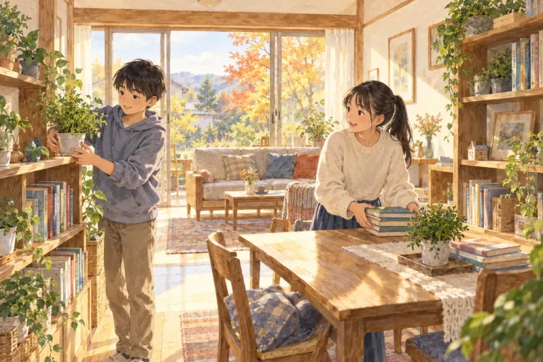 秀明中学校の学びをイメージしたイラスト（AI生成）（AI生成のイメージイラスト）