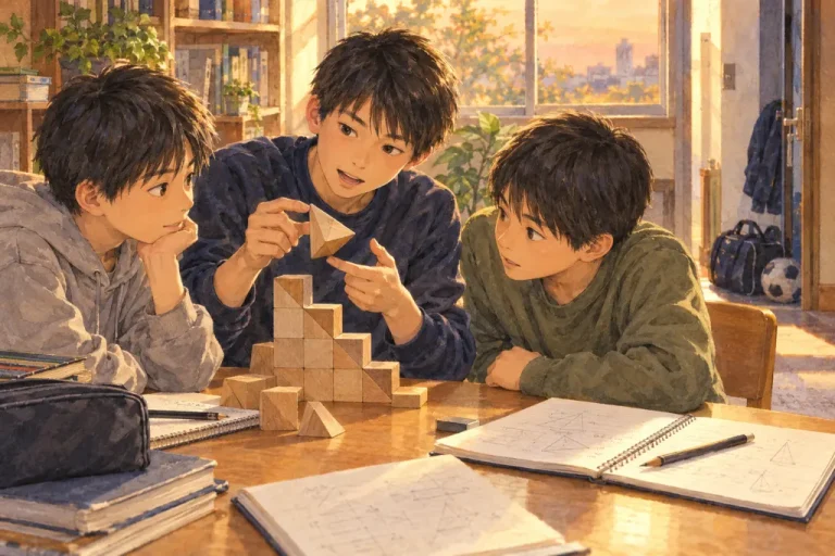 城北中学校の学びをイメージしたイラスト（AI生成）（AI生成のイメージイラスト）
