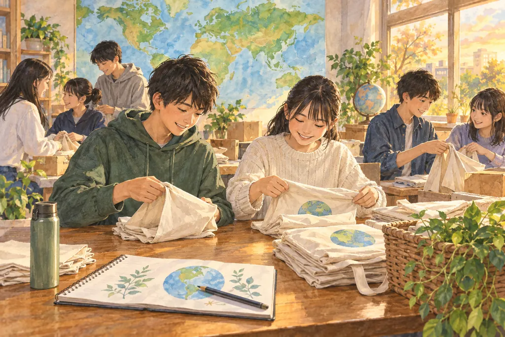 専修大学松戸中学校の学びをイメージしたイラスト（AI生成）（AI生成のイメージイラスト）