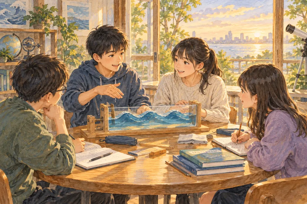 東海大学付属浦安高等学校中等部の学びをイメージしたイラスト（AI生成）（AI生成のイメージイラスト）