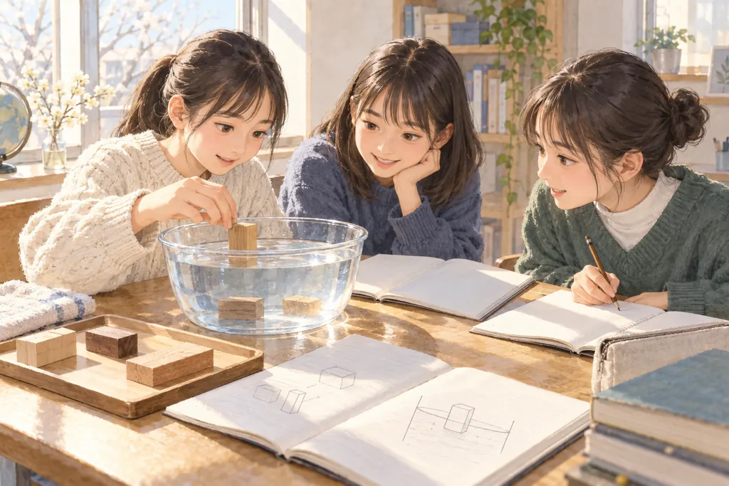 桜蔭中学校の学びをイメージしたイラスト（AI生成）（AI生成のイメージイラスト）