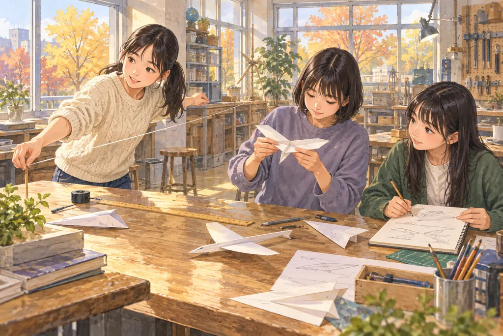 豊島岡女子学園中学校の学びをイメージしたイラスト（AI生成）（AI生成のイメージイラスト）