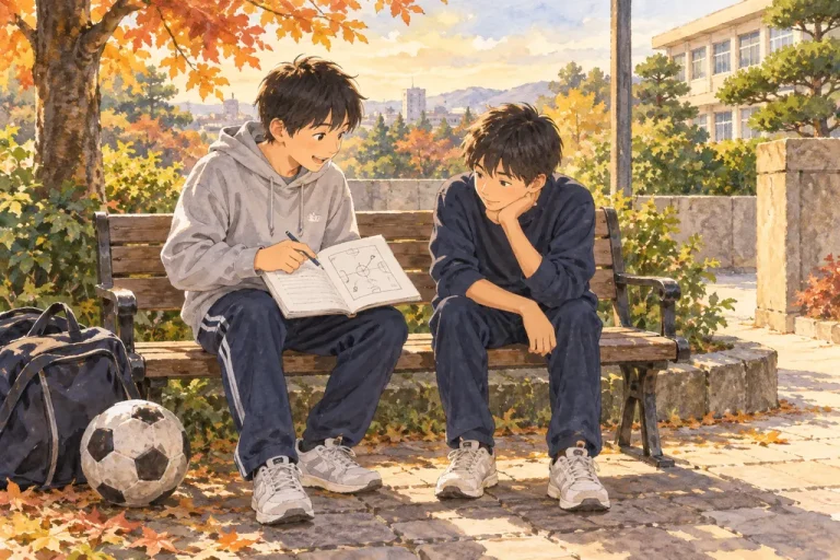 本郷中学校の学びをイメージしたイラスト（AI生成）（AI生成のイメージイラスト）
