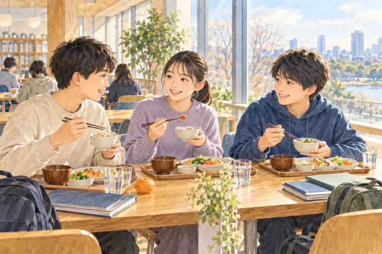 東京都市大学等々力中学校の学びをイメージしたイラスト（AI生成）（AI生成のイメージイラスト）