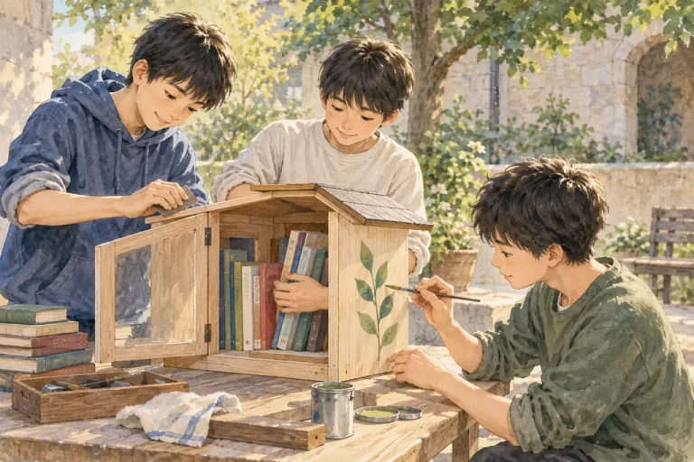 サレジオ学院中学校の学びをイメージしたイラスト（AI生成）（AI生成のイメージイラスト）