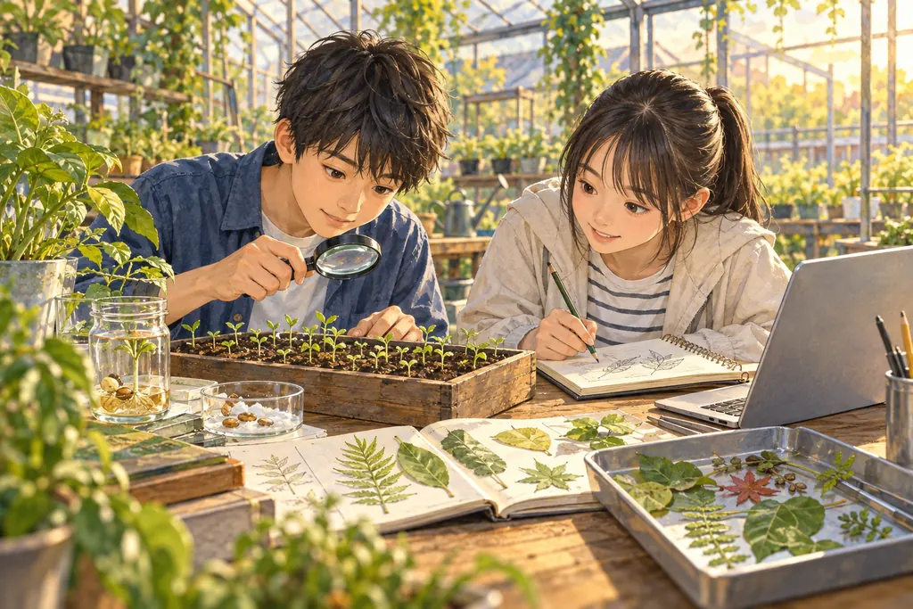 東京農業大学第一高等学校中等部の学びをイメージしたイラスト(AI生成)(AI生成のイメージイラスト)